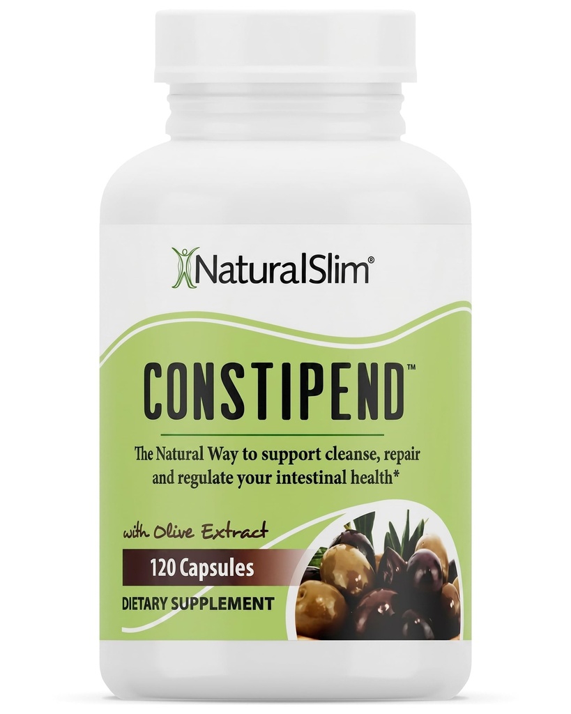 NaturalSlim, Constipation Relief, Stool Softeners Constipend, Colon Cleanser for Women & Men with Magnesium Citrate, Aspartate & Olive Extract, 120 Vegetable Capsules