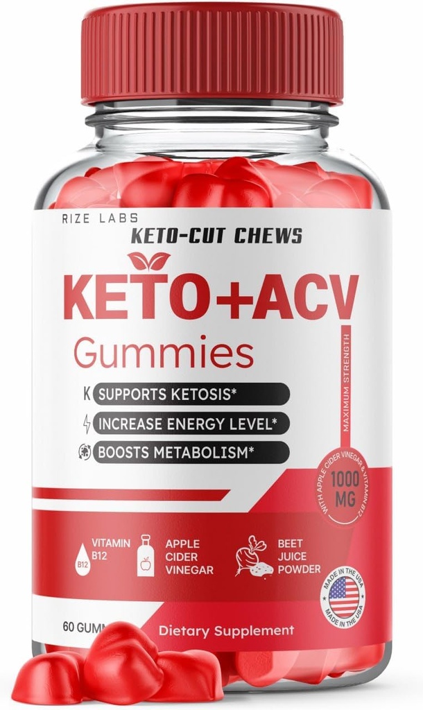 Keto-Cut Kauwen ACV Gummies - Keto-Cut Kauwen Premium Keto ACV voor geavanceerde gewichtsverlies, Keto + ACV Gummy, Keto Cut Kauwen Maximale sterkte Supplement, KetoCut Kauwen Gummies Reviews (60 Gummies)