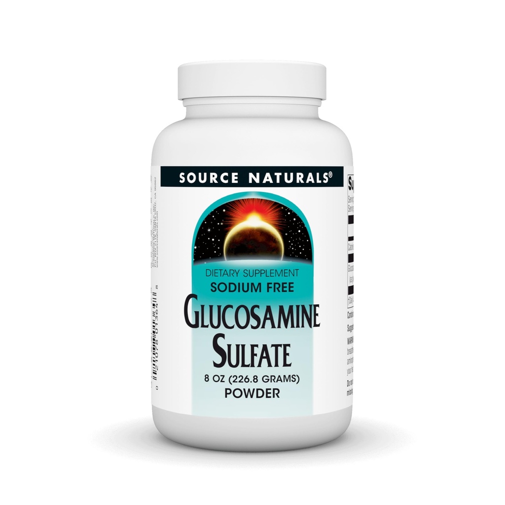 Bron Naturals Glucosaminesulfaat, natriumvrij poeder voor gezamenlijke ondersteuning - 8 oz poeder