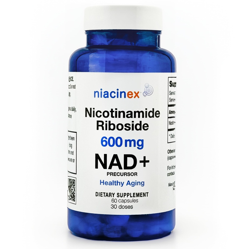 NAD+ Supplement - 600mg Pure Nicotinamide Riboside (NR) - Gezonde Veroudering, Mentale Duidelijkheid & Energie Booster - Cell Regeneratie Supplementen voor vrouwen en mannen - 60 NAD Plus Capsules - Made in USA