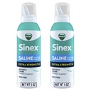 VICKS Sinex Saline Extra Strength Nasal Spray, 3X Concentré* sans médicament ultra fin brume, efface instantanément le mucus, ultra concentré à clair congestion rapide, sûr pour une utilisation quotidienne, 5 OZ x 2