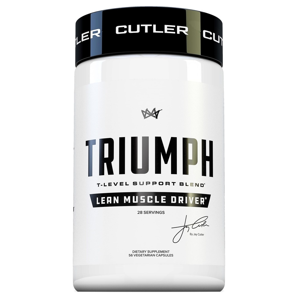 TRIUMPH Testosterone Booster for Men: Best Test Booster and Estrogen Blocker for Men with DIM, KSM 66 Ashwagandha, and Boron Citrate, Build Natural Lean Muscle Mass and Strength, 56 Veggie Capsules