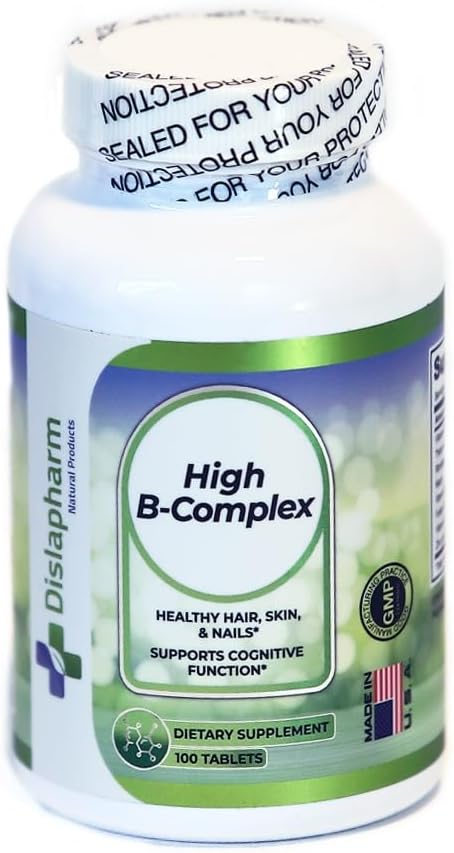 Vitamines complexes haute B pour les femmes avec Riboflavine, Vitamine B2, B6, B12, B1, Vitamine B soutien complexe santé du cerveau, système immunitaire, cheveux, peau et ongles santé, os, joint et énergie soutien - 100 comprimés