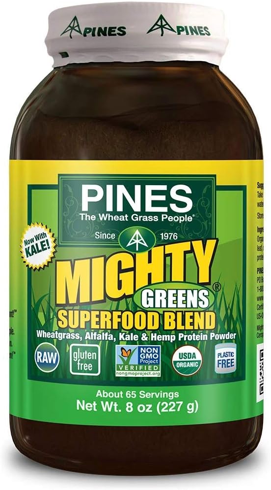 Pines Organic Mighty Greens Superfood Blend, 8 Ounce