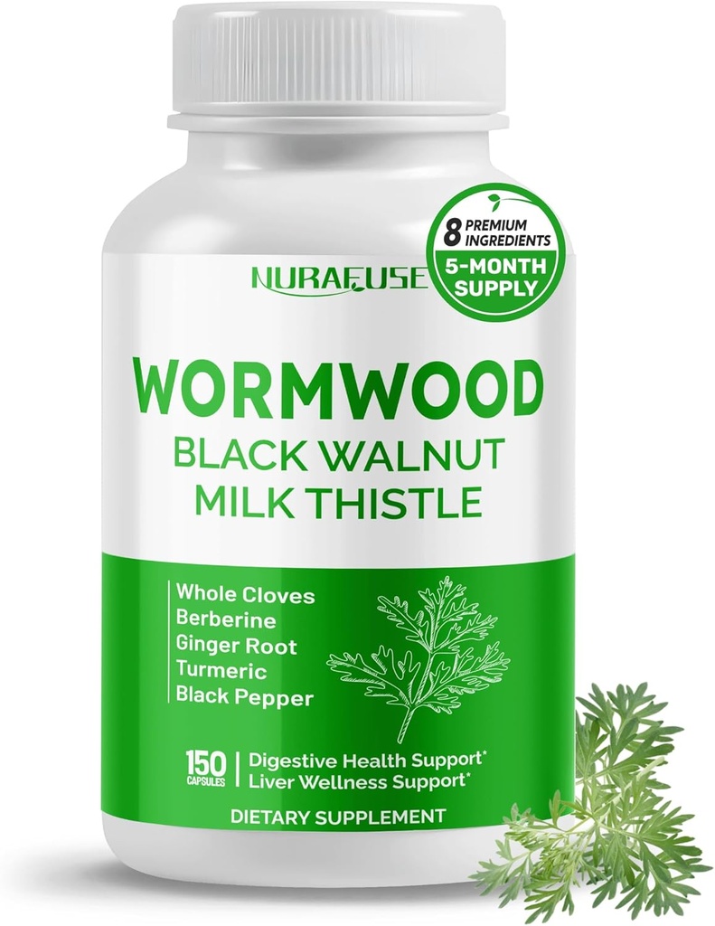 Wormhout Whole Cloves Melkdistel met andere kruiden - Ondersteuning Digestieve gezondheid, lever Wellness - Made and Tested in The USA