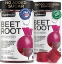 Cherry Flavored Beet Root Chews Enhanced - Gummies (60) for Nitric Oxid Boost - Superfood Supplement met nitraten - Onderhoudt gezonde bloeddruk niveaus