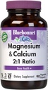 Bluebonnet Nutrition Magnesium & Calcium 2:1 Ratio, Bone Health*, Non-GMO, Vegan, Kosher Gecertificeerd, Glutenvrij, Sojavrij, Dairy-Free, 90 plantaardige capsules, 30 porties