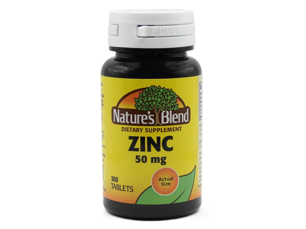 NAT B ZINC GLUC TB 50MG 100