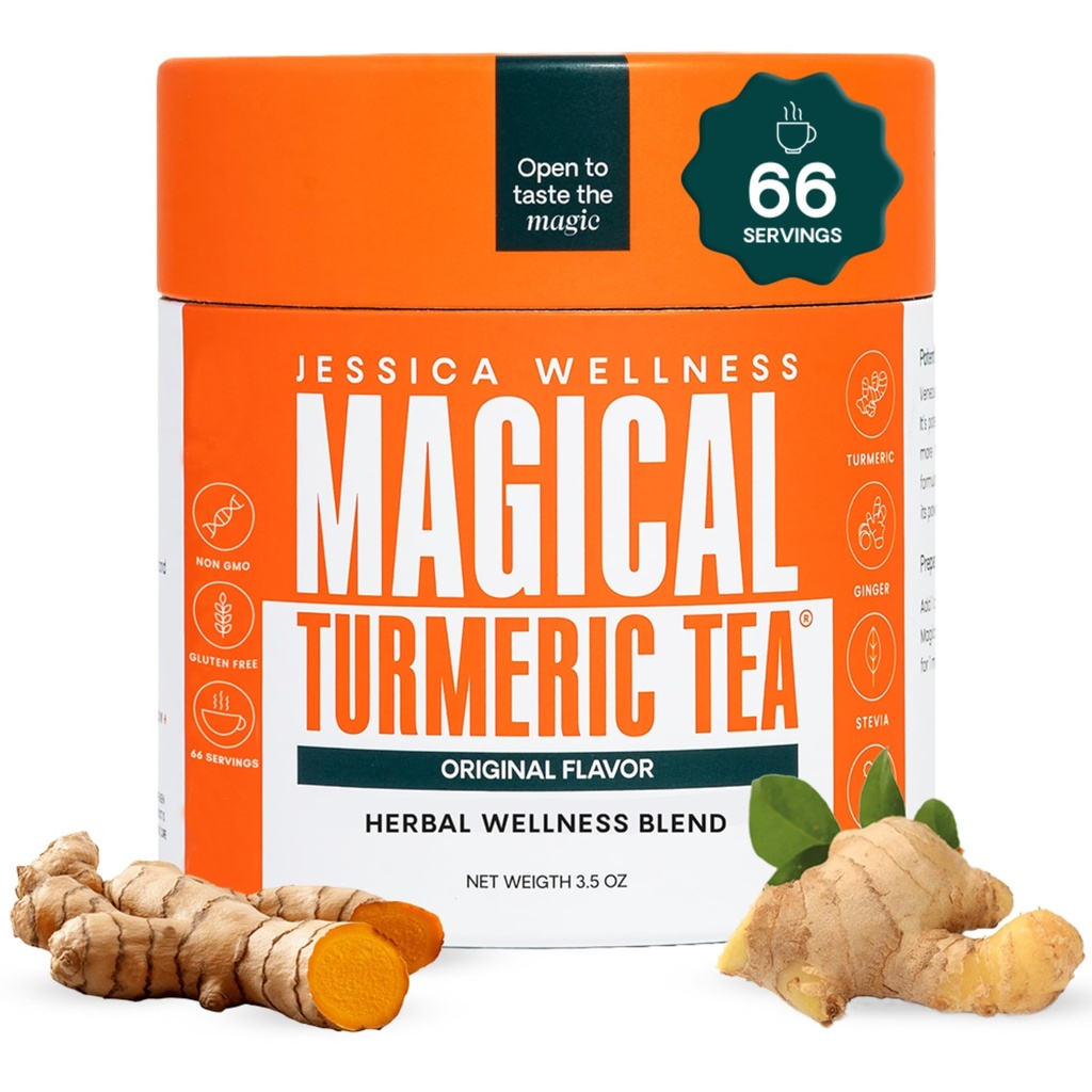 Jessica WELNESS Magische Kurkuma Thee met gember, zwarte peper en Stevia 