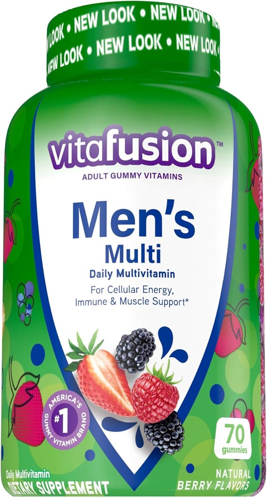 Vitafusie Mannen Gummy Vitaminen, Fruit, 70 Tellen