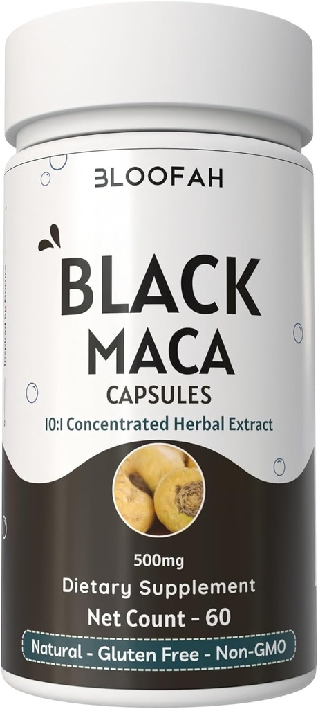 Black Maca Capsules 500mg 