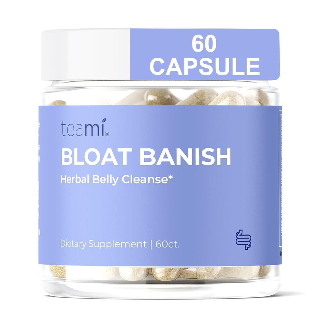 Teami Bloat Banish Fast Gas and Bloating Relief for Women - Debloat Pils to Support Digestion, Surveillance Regularity & Constipatie Relief - Natural Herbal Belly Cleanse with Digestive Enzymes