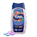Comprimés antiacides à haute résistance TUMS pour soulagement des brûlures d'estomac et soulagement de l'indigestion acide, baies assorties - 72 Compte