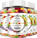 4 Pack Omega 3 6 9 Gummies Vegan Eetbare Beer Candy, Non-GMO, Lage Suiker
