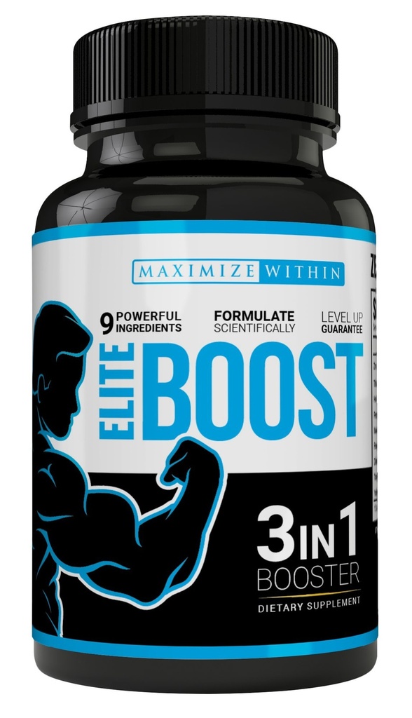 Maximale Slim Elite Boost 3 in 1 Formule Natuurlijk bevordert Testosteron Libido, Energie,Muscle Mass & Uithoudingsvermogen, Krachtige ingrediënten Veggie Capsules