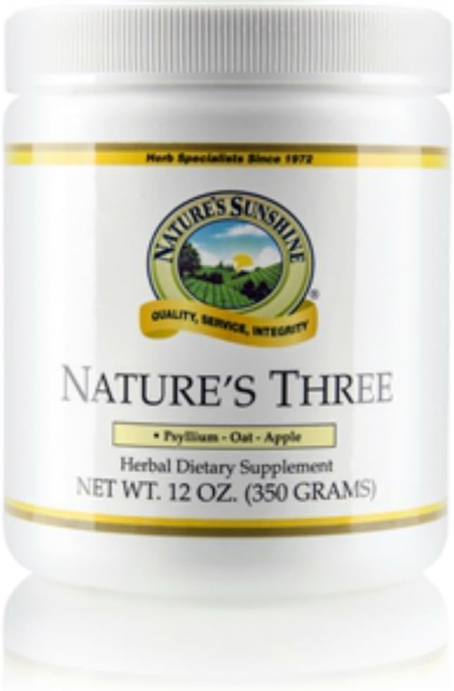 De natuur van Sunshine Nature's Three (12 oz.) houdt een gezonde Colon en ondersteunt spijsvertering met Oplosbare en Onoplosbare Vezel
