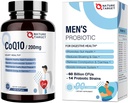 NATURE TARGET Probiotica voor mannen 60 miljard CFUs14 Strains & CoQ10 200mg Softgels met PQQ Antioxidant voor hart-gezondheid en energieproductie