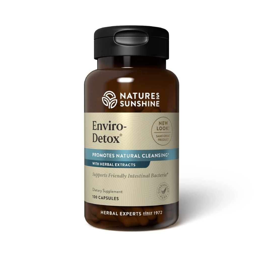 Nature's Sunshine Enviro-Detox, 100 Capsules verwijdert verontreinigende stoffen en toxinen die kunnen opbouwen, langzaam normaal reinigen, en ondersteunt spijsvertering