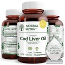 Natuurlijke Nutra Noorse kabeljauw leverolie supplement, helpt om de huid te behouden, helpt handhaven van de dichtheid van het lichaam, Eye Health & nerve functie, bevordert de tandheelkundige gezondheid, ondersteunt Cardiovasculaire gezondheid, 100 Softgels