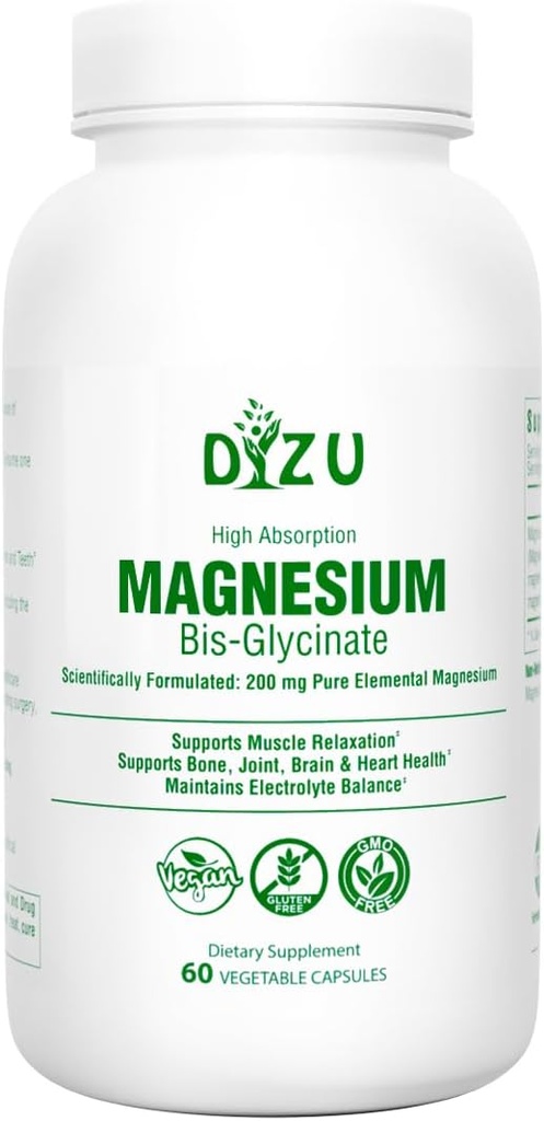 Magnesium Bisglycinaat (Glycinaat) 200 mg 