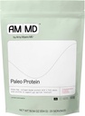 Amy Myers MD Poudre de protéines Paléo - Fraises et crème, 20 portions - Soutien de la fonction Gut à base de collagène - Supplément protéinique sans gluten et sans lait