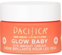 Pacifica Glow Baby Brightening Eye Cream – Vitamine C sous l'œil crème pour les cercles foncés et le puffiness, effilochant les yeux pour les yeux fatigués sans fragrance 0,5 oz Clean Vegan dermatologue testé