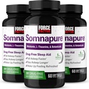 FORCE FACTOR Somnapure Softgels 3-Pack slaaphulp om te vallen Slaap sneller, Blijf langer slapen, wakker worden verfrissend, slaaphulp voor volwassenen met Melatonine, Ashwagandha, Valeriaanwortel, 180 Softgels