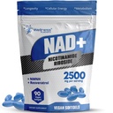 WELZIJN LABSRX Liposomale NAD+ Supplement - Derde partij Tested NAD Softgels Nicotinamide Riboside Resveratrol - 2500mg Liposomale NAD Supplementen voor vrouwen - Longevity Support - Made in USA