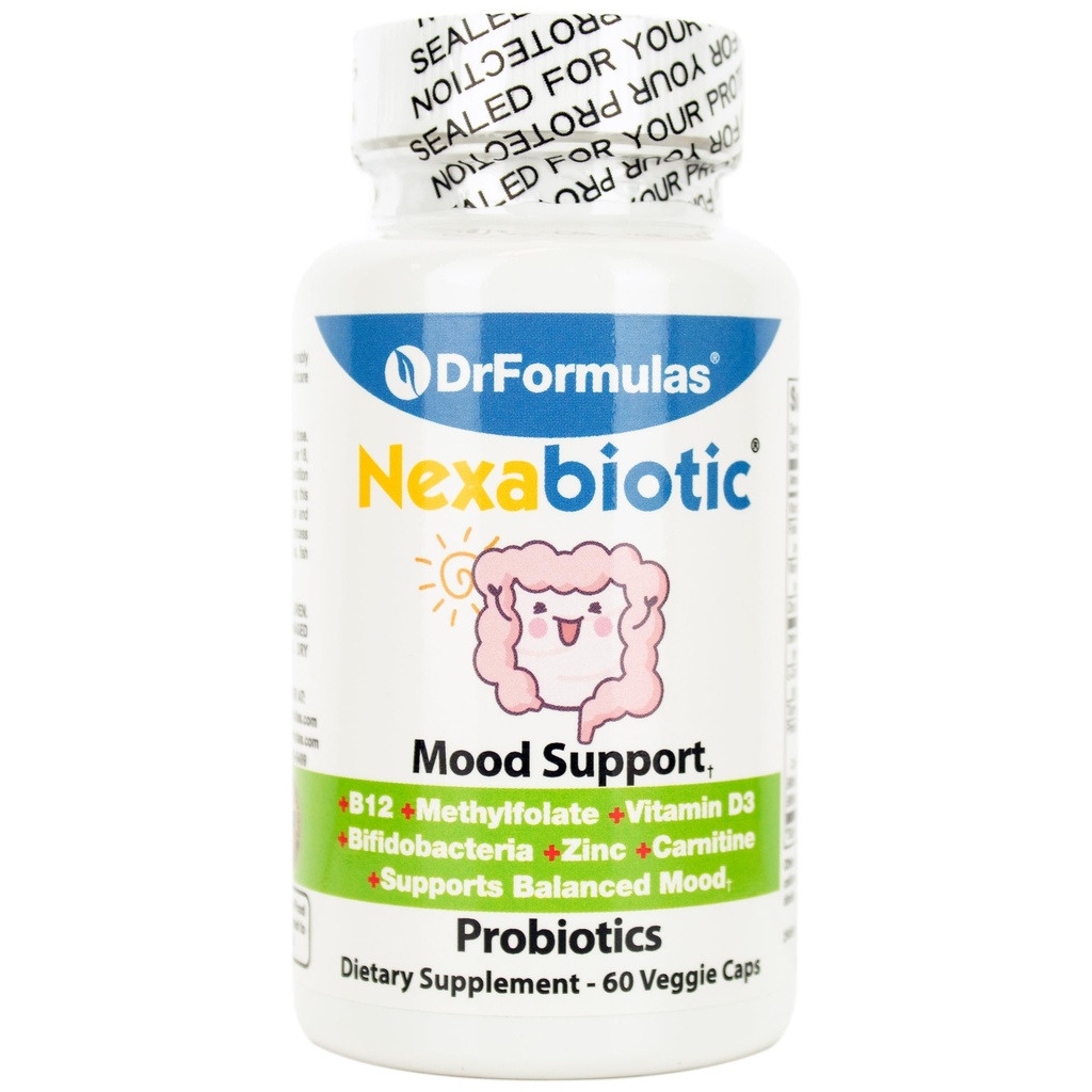 DrFormulas Mood Boost Probiotica met Stress B Complex Vitaminen voor Kids, Vrouwen, Mannen 