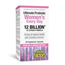 Natuurlijke factoren Ultimate Probiotische vrouwen elke dag - Digestieve gezondheid Ondersteuning Supplement - Probiotische supplement voor urinetrek & vaginale gezondheid ondersteuning - 60 Vegetarische capsules (60 porties)