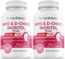 Myo & D-Chiro Inositol Plus Supplement Blend, Hormonal Balance, Healthy Ovulation & Global Wellness Support for Women, Fertility and Grossesse Health (2 Pack)