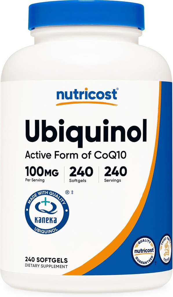 Nutricost Ubichinol Softgels (100mg, 240 Softgels) - Superieure Absorptie Antioxidant 