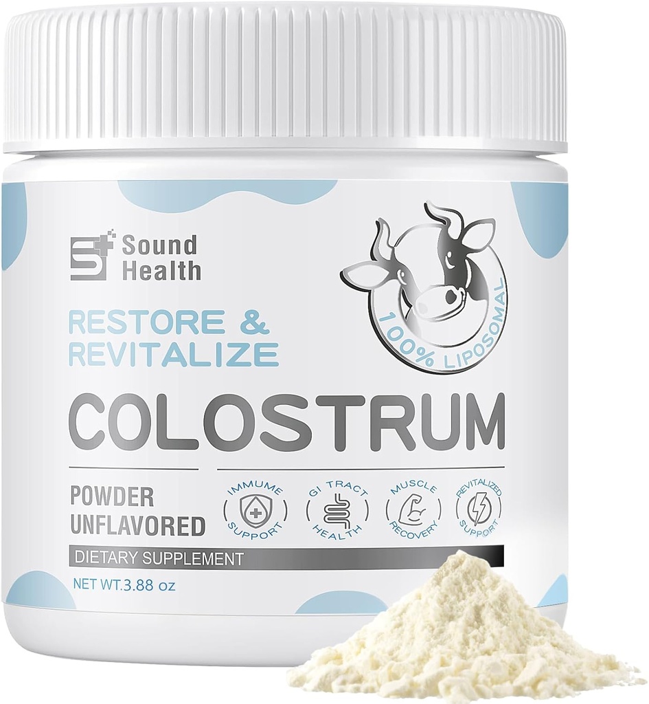Colostrum Supplement Powder for Humans - Organic Bove Colostrum Supplement for Gut Health, and Immune Support - Unflavored (73 Servers)