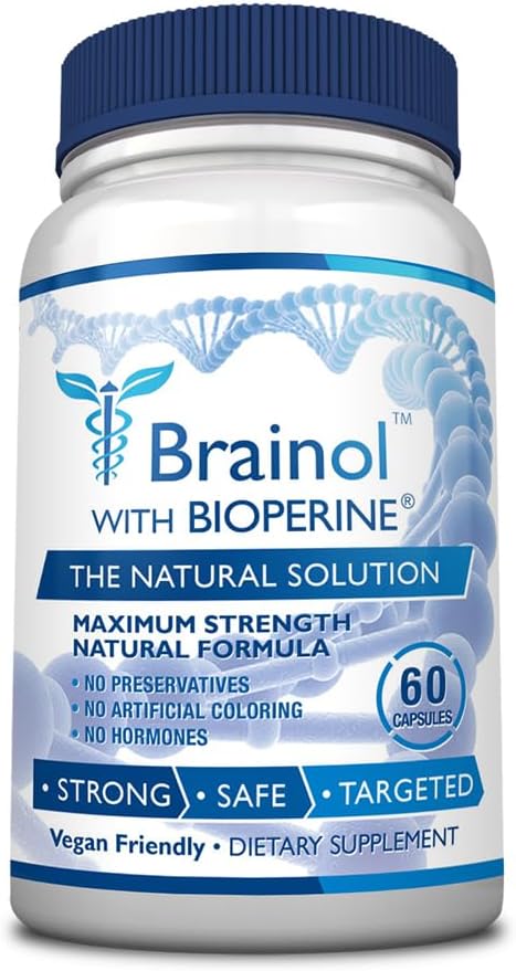 Fungavir Brainol - Gerichte hersensupport Supplement - B Vitaminen, Magnesium, Aminozuren, St. John's Wort, Fosfatidylserine, Ginkgo Biloba - Vegan-Friendly - 60 Capsules - 1 maand Levering