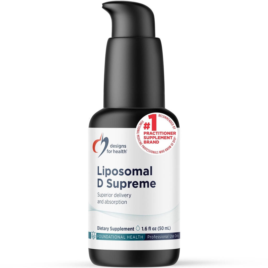Designs for Health Liposomal D Supreme Vitamin D Liquid - 2500 IE Vitamine D3 + Vitamine K (K1 + K2) - Liposomen for Superior Absorptie - Non-GMO Supplement (100 Serves / 1,7oz)