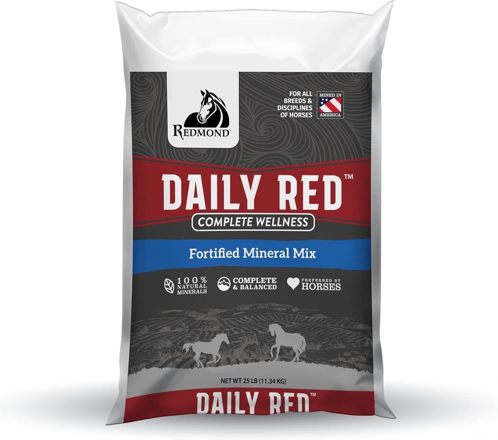 Dagelijkse rode volledige wellness, versterkte minerale Mix supplement voor paarden, 25lb Refill Bag