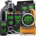 Baard Kit Baard Grooming Kit w/Baard Wash/Shampoo Beard Oil Balm Brush Comb Schaar Bag e-Boek Kerst Stocking Stuffers Cadeaus Ideeën voor mannen Him Dad vriend Man Heren