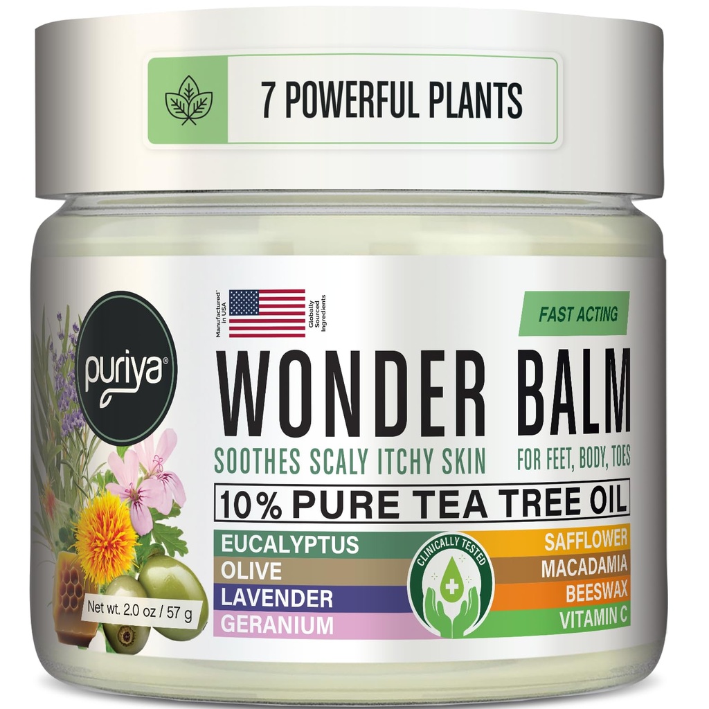 Theeboom olie balsem, extra sterkte, Paar goed met Jock Itch Cream, Spray, Atleten voet, Ringworm Cream voor de mens, Rash Cream, Fast Acting voor droge, jeukende huid, Plant Powered Wonder Balm