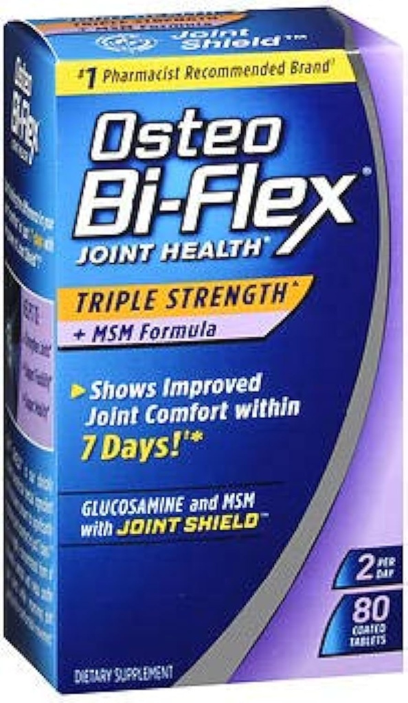 Osteo Bi-Flex Joint Health Triple Strength + MSM Formula Joint Shield + Glucosamine - 80 gecoate tabletten