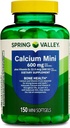 Calciumsupplement met vitamine D3-600mg Calcium voor botgezondheid, 150 Mini Softgels, essentiële calcium en vitamine D3 ondersteuning