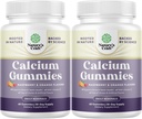 Natures Craft Hoge Absorptie Calcium Gummies met Vitamine D3 - Heerlijke Calcium Gummies voor Volwassenen - Kauwbare en vitamine D Supplement voor Bone Health en Immune Ondersteuning Gelatine-Free 60ct (2 Pack)