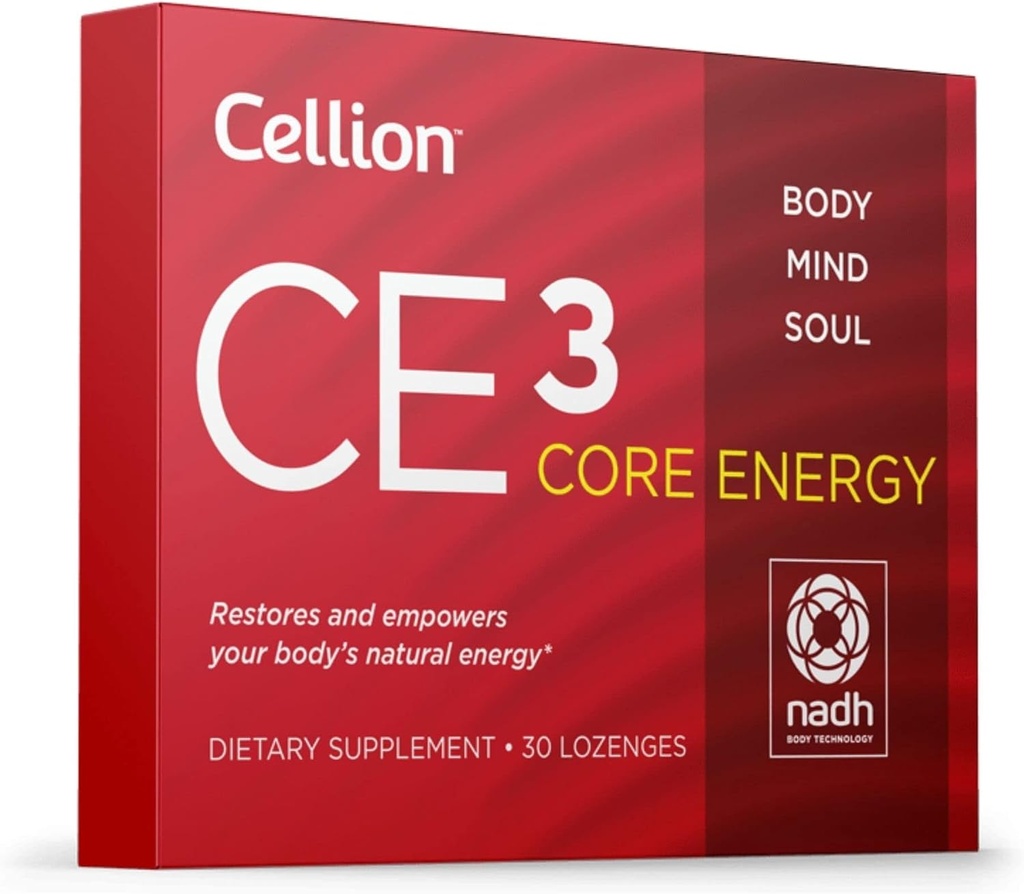 Cellion CE3 Core Energy NADH Supplement effectiever dan andere supplementen Best voor energieproductie, Metabolisme, Antiaging, Cellular ATP Development, Performance, Vegan 30 Tel 20mg Lozen