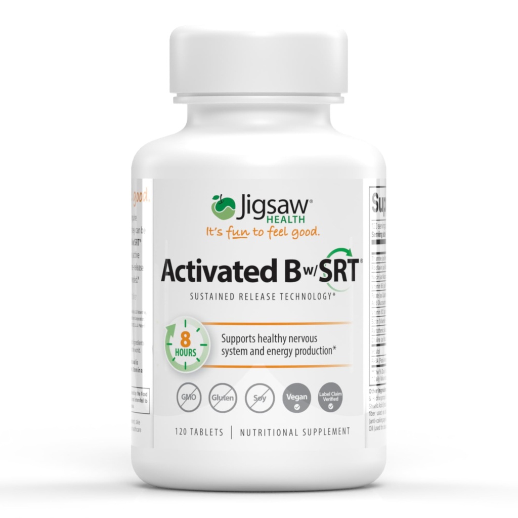Puzzel Gezondheid Gereed B w/SRT Ondersteunt gezond zenuwstelsel en energieproductie 120 tabletten