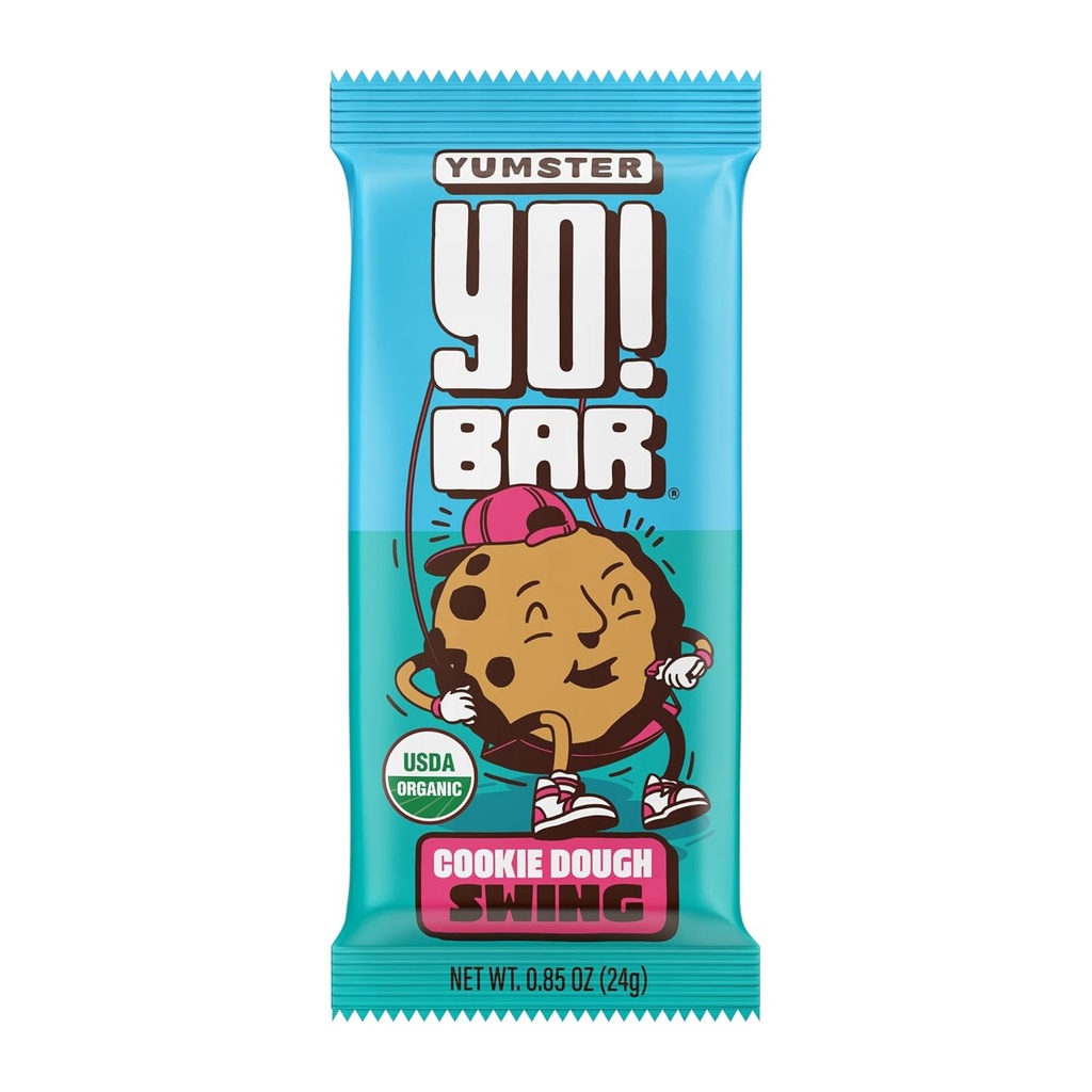 Yo! Bar van Bearded Brothers Vegan Organic Kids Bar, Cookie Deough (25 Bars) - Glutenvrij, Paleo en Heel 30 