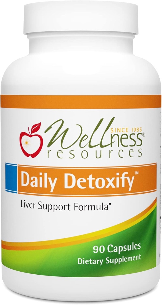 Wellnessbronnen Dagelijkse ontgifting met Silymarin, Dandelion, RA Lipoïnezuur, NAC, Chlorella en meer voor leverondersteuning en uitgebreide ontgifting (90 capsules)