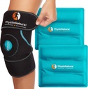 FysioNatural Ice Pack for Knie Pain Relief, Reusable Gel Ice Wrap for Leg Injuries, Swelling, Knie Replacement Surgery, Cold Compress Therapy for Artritis, Meniscus Tear and ACL
