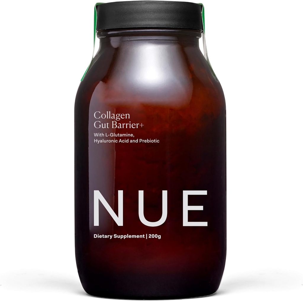 De Nue Co. Collageen Gut Barrier+, Dieetsupplement, Hyaluronzuur en Prebiotica, Ondersteunt huidgezondheid, 200 Gram