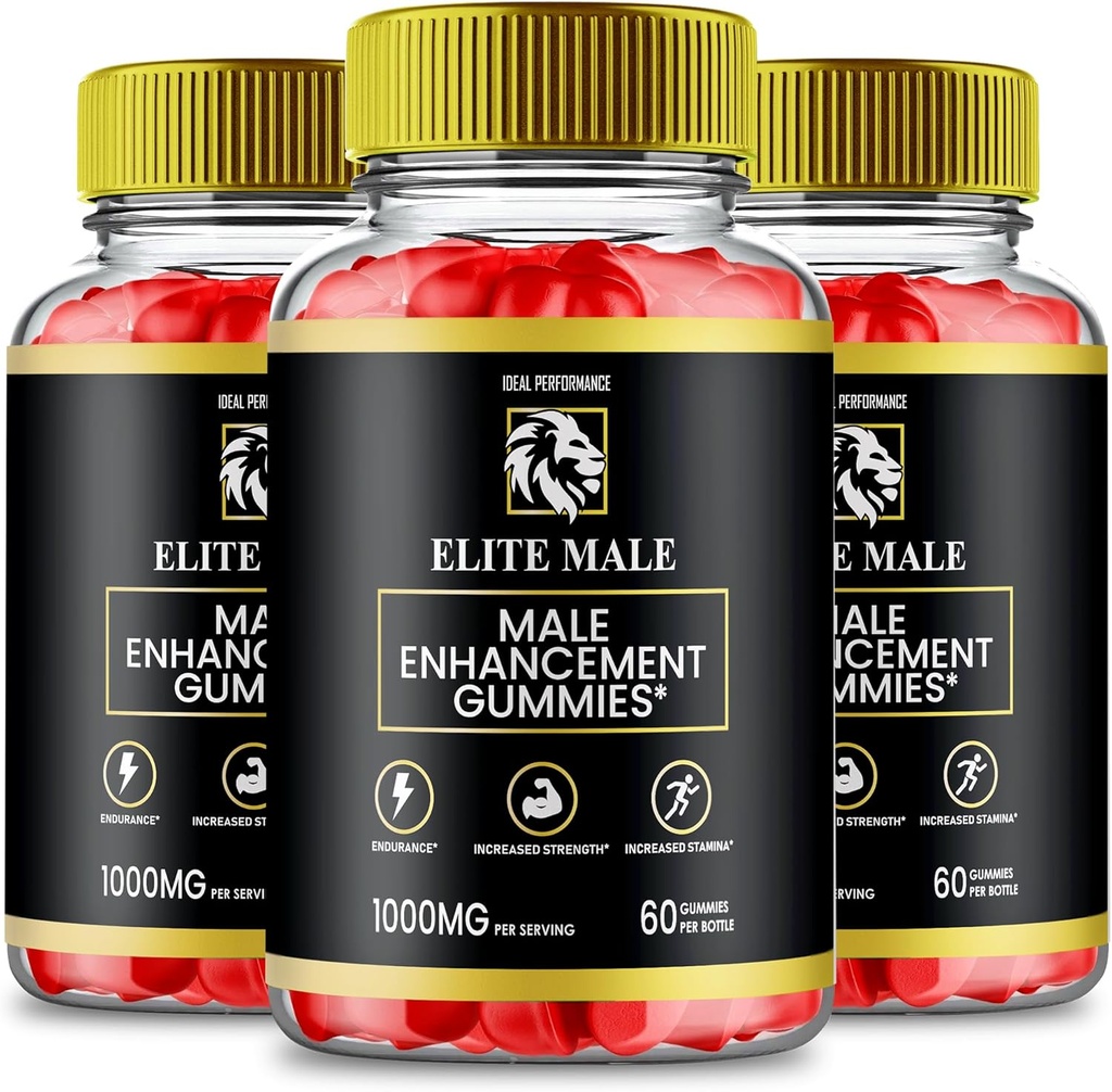 Gommies EliteMale, Gummy EliteMale, Gummy EliteMale Tous les Gummy EliteMale - Force maximale, Performance EliteMale, Gummy EliteMale Official, Gummy EliteMale Advanced (3 Pack)