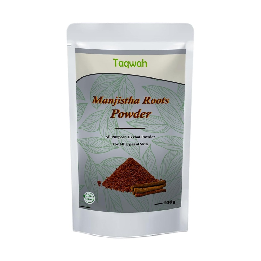 Manjistha Powder- Rubia Cordifolia voor gezicht, haar, & huidverzorging 