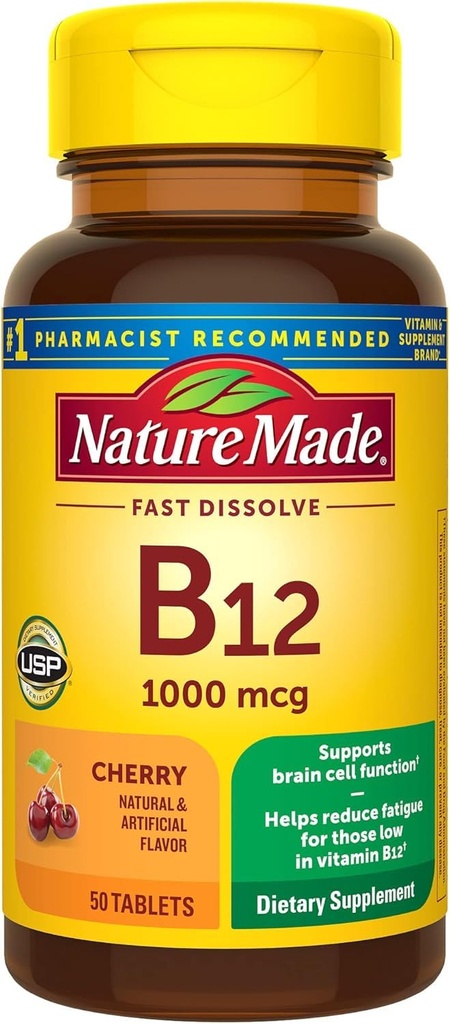Nature Made Vitamin B-12 1000 MCG Sublingual, 50 Telling (pack of 3)